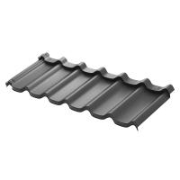 AQUASYSTEM Модульная металлочерепица, Стокгольм, 0,53 мм, Polyester, 1185х425 мм, Тёмно-серый матовый (RAL7024), AQUASYSTEM