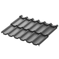 AQUASYSTEM Модульная металлочерепица, Стокгольм, 0,48 мм, Polyester, 1185х775 мм, Тёмно-серый матовый (RAL7024), AQUASYSTEM