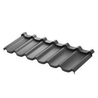 AQUASYSTEM Модульная металлочерепица, Стокгольм, 0,48 мм, Polyester, 1185х425 мм, Тёмно-серый матовый (RAL7024), AQUASYSTEM