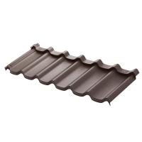 AQUASYSTEM Модульная металлочерепица, Стокгольм, 0,53 мм, Polyester, 1185х425 мм, Тёмно-коричневый матовый (RAL8019), AQUASYSTEM
