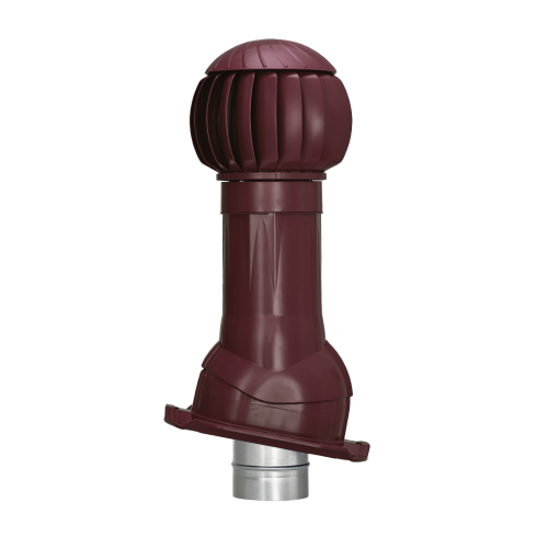 Вентиляционная система GERVENT Twister Ø 125/160 мм, кровли PROF-20, бордовый