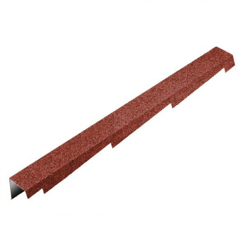 METROTILE Планка фронтонная резная правая 1250х278 мм, Красный