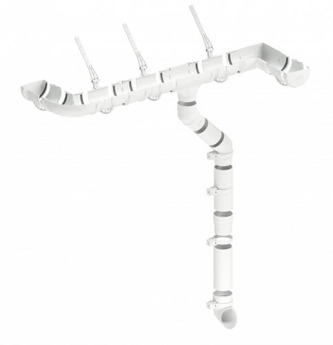 DOCKE STANDARD Соединитель желоба, 120/80, Белый