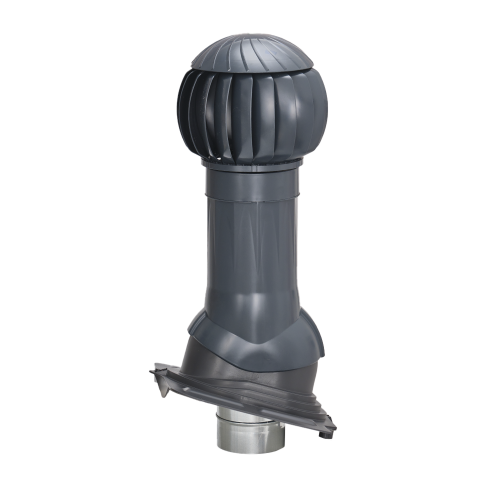 Вентиляционная система GERVENT Twister Ø 125/160 мм, кровли UNIVERSAL, графит