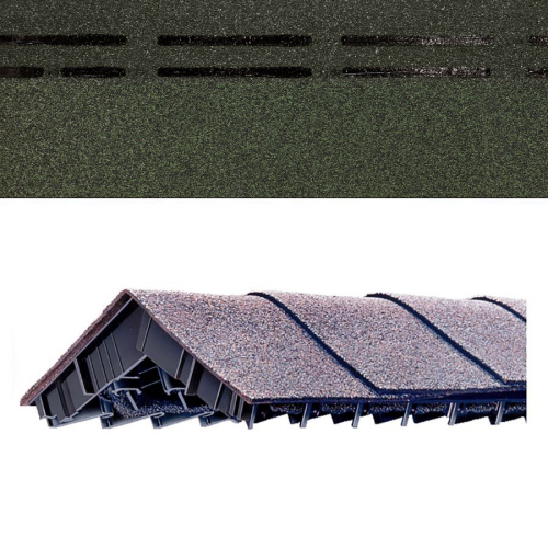 DOCKE PIE STANDARD Конек/карниз, Зеленый, (упак.11/22 пог.м)