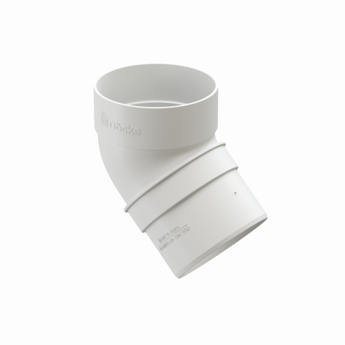 DOCKE STANDARD Колено 45 град., 120/80, Белый
